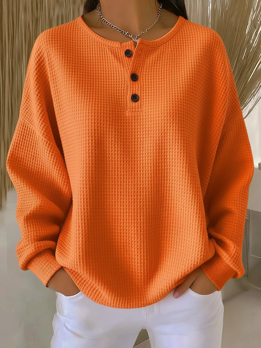 Annelie™ | Stilig Avslappnad Henley Topp
